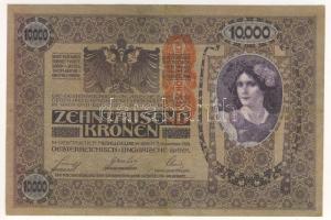 Ausztria 1918. 10.000K piros, függőleges "Deutschösterreich" fny-sal T:II/III