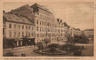 Lviv, Lwów; Ulica Akademicka i gmach Izby handlowej / Academy street, Commerce guild (Rb)