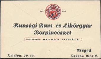 1960 Kunsági Rum- és Likőrgyár Borpincészet Szeged