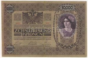 Ausztria 1918. 10.000K piros, függőleges "Deutschösterreich" fny-sal T:II/III