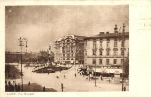 Lviv, Lwów; Plac Marjacki / Marjacki square, automobile