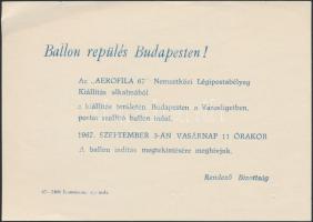 3 db hőlégballonos repüléssel kapcsolatos matrica és 1 db szórólap