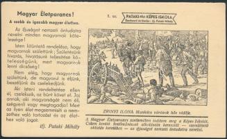 Pataki-féle képes iskola  1. és 2., 2 db, 16x10 cm