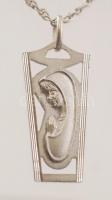 Ezüst nyakláncok medállal,  Ag., bruttó: 8,7gr., jelzett, 44cm, 38cm / Necklaces silver pendant, Ag,...