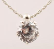 Ezüst nyaklánc medállal,  Ag., nettó: 1,2gr., jelzett, 36cm /Silver necklace with pendant, net, Ag:....