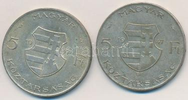 1947. 5Ft Ag "Kossuth" (2x) T:2-,3