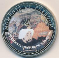 Libéria 2001. 10$ "Szabadság pillanatai - Bécs felmentése a török alól 1683." multicolor, tanúsítvánnyal T:PP ujjlenyomatos Liberia 2001. 10 Dollars "Moments of Freedom - Liberation of Vienna of the Turkish 1683" multicolor with certificate C:PP fingerprints