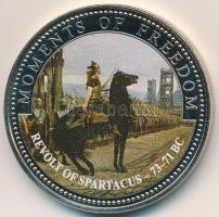 Libéria 2001. 10$ "Szabadság pillanatai - Spartacus felkelése" multicolor, tanúsítvánnyal T:PP  Liberia 2001. 10 Dollars "Moments of Freedom - Revolt of Spartacus 73-71 BC" multicolor with certificate C:PP