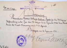 1909 Tartalékostiszti kinevezés a 10. sz. III. Frigyes Vilmos lovasezredbe, az ú.n. "Vilmos hus...