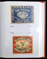 cca 1940 Svéd gyufacímkék albumban, különböző méretben, szép állapotban, 186db