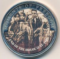 Libéria 2001. 10$ "Szabadság pillanatai - Holokauszt vége 1945." multicolor, tanúsítvánnyal T:PP Liberia 2001. 10 Dollars "Moments of Freedom - End of the Holocaust 1945" multicolor with certificate C:PP