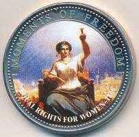 Libéria 2001. 10$ "Szabadság pillanatai - Női egyenjogúság 1866." multicolor, tanúsítvánnyal T:PP Liberia 2001. 10 Dollars "Moments of Freedom - Equal rights for women 1866" multicolor with certificate C:PP