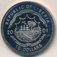 Libéria 2001. 10$ "Szabadság pillanatai - A keresztényüldözés vége" multicolor, tanúsítván...