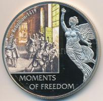 Libéria 2006. 10$ "Szabadság pillanatai-Huszita felkelés 1419" multicolor, tanúsítvány T:PP kis ujjlenyomat Liberia 2006. 10 Dollars "Moments of Freedom/Hussite rebellion 1419" multicolor, with certificate C:PP small fingerprint