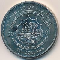 Libéria 2001. 10$ "Szabadság pillanatai - ENSZ megalapítása 1945." multicolor, tanúsítvánn...