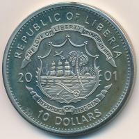 Libéria 2001. 10$ "Szabadság pillanatai- A Berlini Fal lebontása 1989." multicolor, tanúsí...