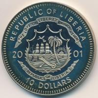 Libéria 2001. 10$ "Szabadság pillanatai - Libéria megalapítása" multicolor, tanúsítvánnyal...