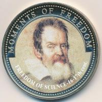 Libéria 2001. 10$ "Szabadság pillanatai - A tudomány szabadsága" multicolor, tanúsítvánnyal T:PP ujjlenyomat Liberia 2001. 10 Dollars "Moments of Freedom - Freedom of Science 16-17th century" multicolor with certificate C:PP fingerprint