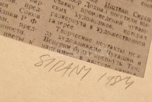 Szirányi István (1951-) : Szemle. Ofszet (50/3), papír, jelzett, 21×29 cm