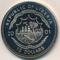 Libéria 2001. 10$ "Szabadság pillanatai - A kommunikáció szabadsága 21. század" multicolor...