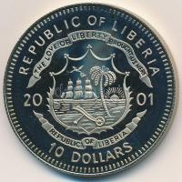 Libéria 2001. 10$ "Szabadság pillanatai - A második világháború vége 1945." multicolor, ta...