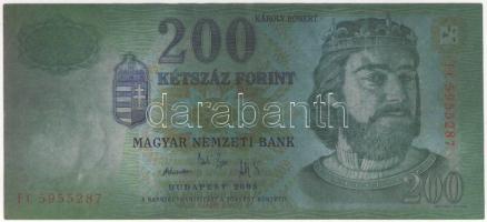 2005. 200Ft erősen elszineződött nyomat! kémiai behatás?! T:II