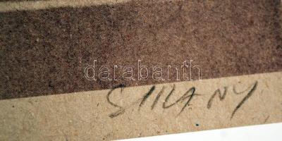 Szirányi István (1951-): Férfi és nő . Ofszet (2/5), papír, jelzett, 39×27 cm