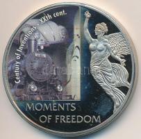 Libéria 2006. 10$ "Szabadság pillanatai-Találmányok százada XX.sz." multicolor, tanúsítvánnyal T:PP ujjlenyomat Liberia 2006. 10 Dollars "Moments of Freedom-Century of Inventions XXth cent." multicolor, with certificate C:PP fingerprint