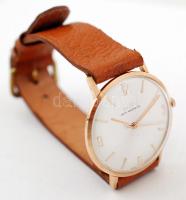 cca 1950-60 Doxa anti-magnetic karóra, 14K rózsaarany tok, átmérője 35 mm. A felhúzókoronán jelzett....