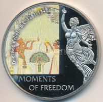 Libéria 2006. 10$ "Szabadság pillanatai - Egyisten hit" multicolor, tanúsítvánnyal T:PP ujjlenyomat Liberia 2006. 10 Dollars "Moments of Freedom-One God belief" multicolor, with certificate C:PP fingerprint