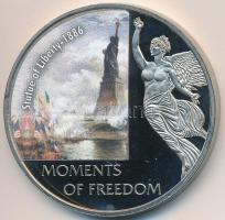 Libéria 2006. 10$ "Szabadság pillanatai-Szabadságszobor 1886" multicolor T:PP Liberia 2006. 10 Dollars "Moments of Freedom-Statue of Liberty 1886" multicolor C:PP