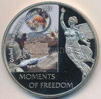 Libéria 2006. 10$ "Szabadság pillanatai-Afganisztán felszabadítása 2001" multicolor, tanúsítvány T:PP  Liberia 2006. 10 Dollars "Moments of Freedom-Global War against Terrorism 2001" multicolor, with certificate C:PP