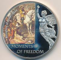 Libéria 2006. 10$ "Szabadság pillanatai - Buda visszafoglalása 1686" multicolor, tanúsítvánnyal T:PP fo. Liberia 2006. 10 Dollars "Moments of Freedom-Recapture of Buda" multicolor, with certificate C:PP spotted