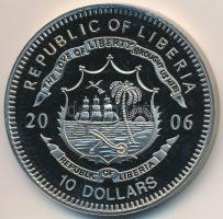 Libéria 2006. 10$ "Szabadság pillanatai - Woodstock-i Fesztivál 1969" multicolor, tanúsítv...