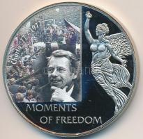 Libéria 2006. 10$ "Szabadság pillanatai - Charta 77 1977" multicolor, tanúsítvány T:PP  Liberia 2006. 10 Dollars "Moments of Freedom - Charta'77 1977" multicolor, with certificate C:PP