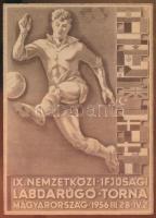 1956 A IX. Nemzetközi Ifjúsági Labdarúgó Torna szórólapja, 18x13 cm