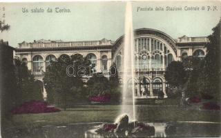 Torino, Turin; Facciata della Stazione Centrale di P.N. / central railway station
