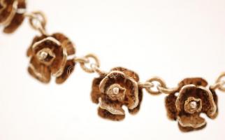 Aranyozott ezüst nyaklánc, Ag., nettó: 17,3gr., jelzett, 40cm/ Gold plated silver necklace, Ag, net....