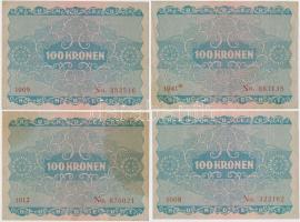 Ausztria/Osztrák-Magyar Bank 1922. 100K (10x) benne 4db sorszámkövető T:II-,III 
Austria/Oesterreic...