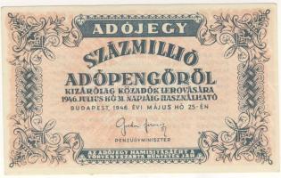 1946. 100.000.000AP főtípus, vastag papír T:I-