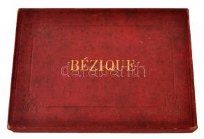 Régi Bézique kártyajáték szett, dobozban, jó állapotban