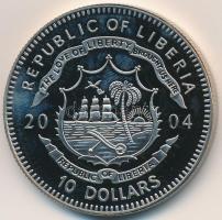Libéria 2004. 10$ "Szabadság pillanatai-Ceausescu diktatúrájának bukása 1989" multicolor t...