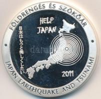 2011. "Segíts Japánnak - Földrengés és szökőár" ezüstözött fém emlékérem (42,5mm) T:PP fel...