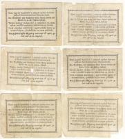 1848-49. "Kossuth bankók" 15kr (5x),30kr (5x),1ft,2Ft,5Ft (2x),10Ft (2x) + "Révai&quo...