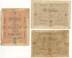 1848-49. "Kossuth bankók" 15kr (5x),30kr (5x),1ft,2Ft,5Ft (2x),10Ft (2x) + "Révai&quo...