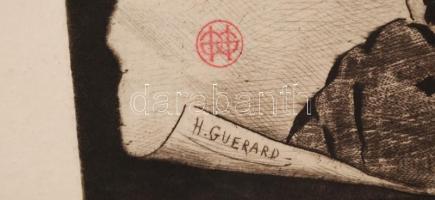 H. Guerrard jelzéssel: Naptár. Rézkarc, papír, jelzett a karcon, 33x23 cm