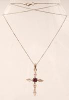 Ezüst nyaklánc medállal és gyűrű, Ag., bruttó: 13,4gr., jelzett, 42cm, gyűrű méret: 51/Silver neckla...