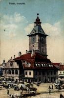 Brassó, Brasov; tanácsház, piac, kiadja Zeidner H. könyvkereskedése / town hall, market