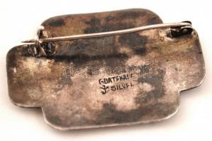 Ezüst(Ag) bross, jelzett, 3x4,5 cm, nettó: 8,1g