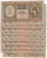 1943. 1000P (10x) egymásutáni sorszámokkal, felcsúszott elő- és hátlapi nyomattal T:I